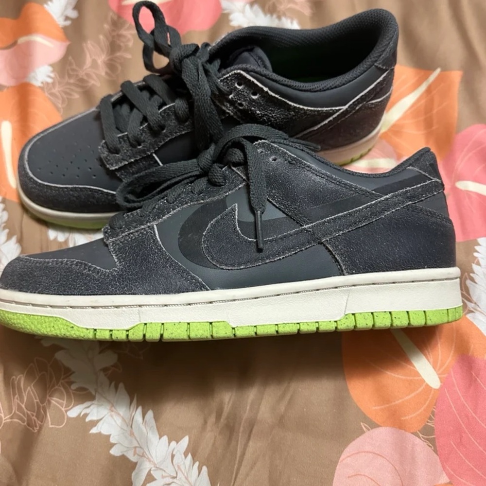 Kids Black and Green Sneakers